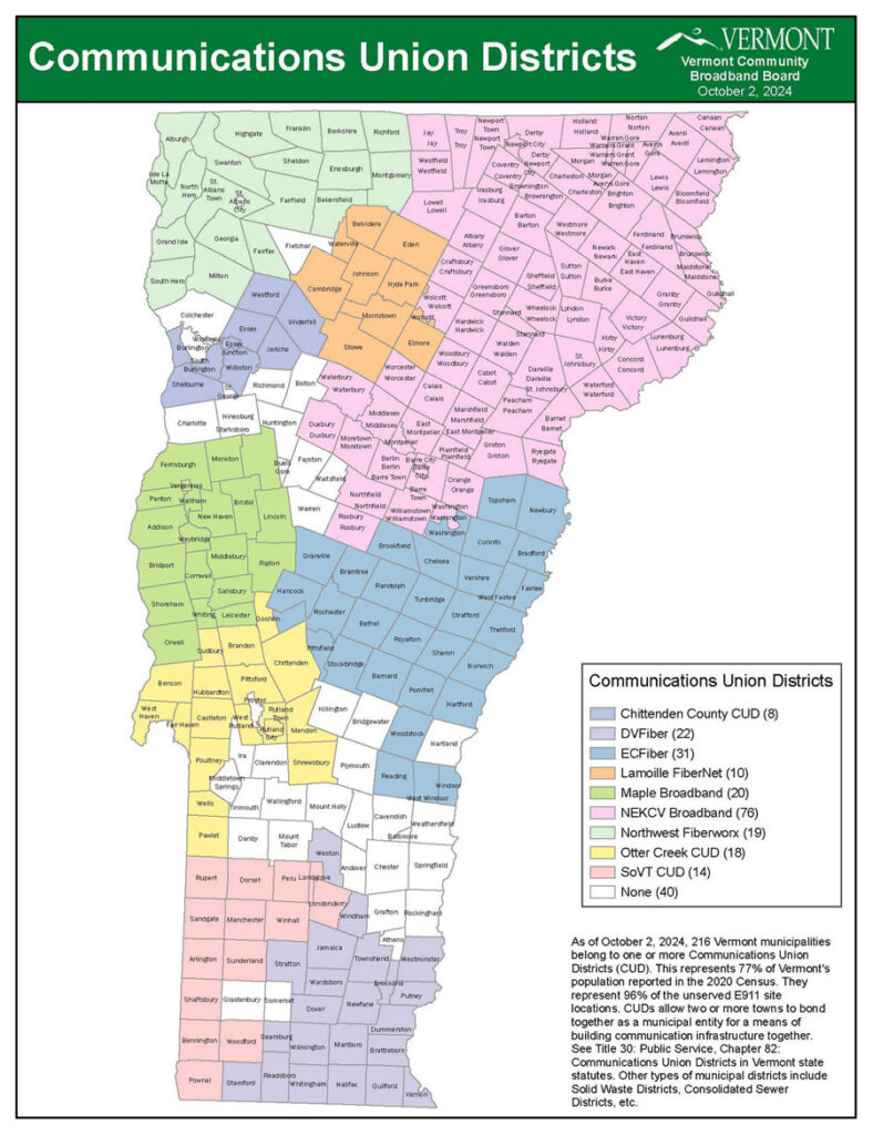 Vermont CUD Map 2024